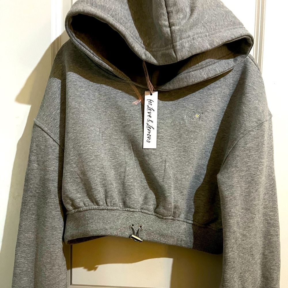 For Love & Lemons cropped hoodie sweatshirt from Victoria Secret NWT